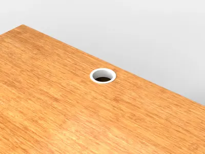 Study Desk 01 - Bamboo Wood 3D model