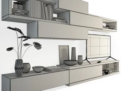 Contemporary TV Furniture 05 3D model