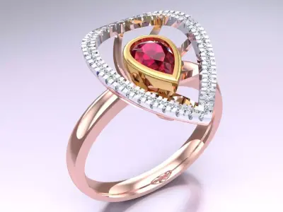Diamond Ring - Womens Rings - N342419 3D print model