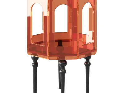 Retro Acrylic Side Table 3D model