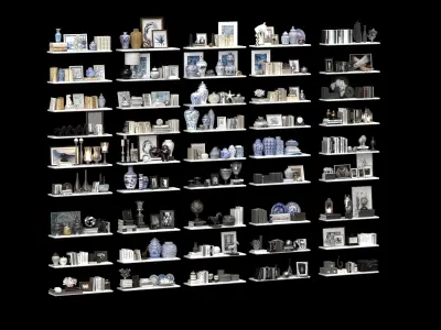 Book Shelf Pack 45 Sets 3D model