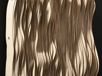 Parametric Plywood panel decor 3D model