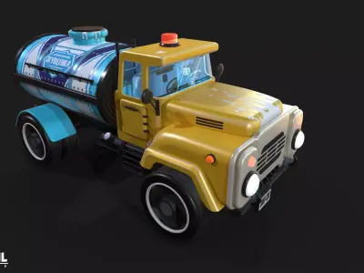 Zil 130 Zgushenka Low-poly 3D model