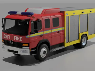 UK Fire Engine Pack 3D model