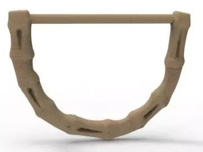 Bamboo Handle Injected in ABS  for Luxury Handbags 3D print model