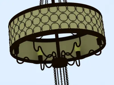 Chandelier in style of art deco 3D model