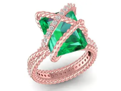 LUXURY DIAMOND RING 3078 3D print model