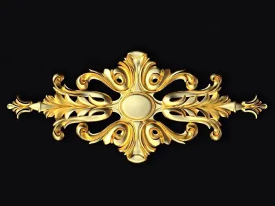 Central decor ornament for furniture 3D model 342