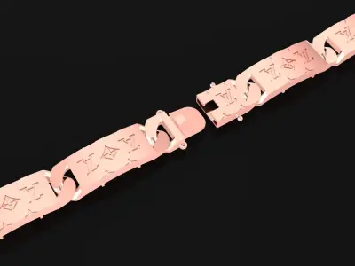 A22A Fashion LV Style Bracelets for Men 3D print model