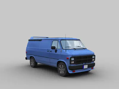 GMC VAN Low-poly 3D model