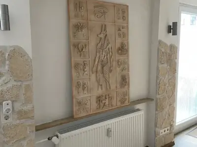 Wall Decoration Plate with Ancient Egyptian Motifs 120x80cm 3D print model