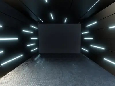 Car studio interior 3D model