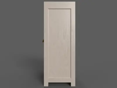 Wooden Material Cabinet Low-Poly PBR Game Ready 3D Model Low-poly 3D model