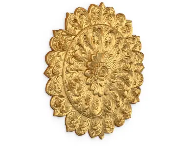 Rosette decorative ceiling medallion 01 3D model