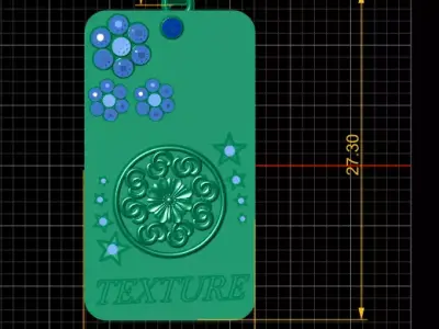 Royal Texture Medallion Pendant 3D print model