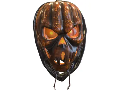 Haunted Pumpkin Skull 3D model