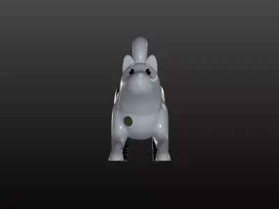 Happiness dog 3D model