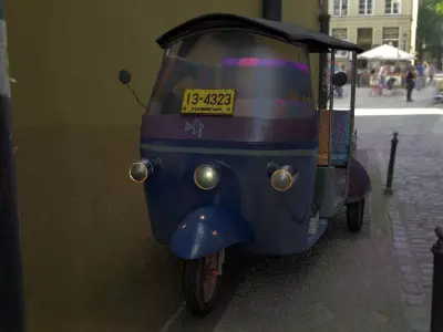Tuk tuk CGI  model Low-poly 3D model