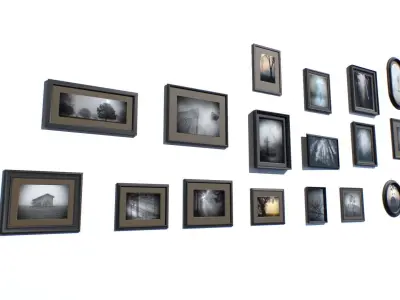 Picture Frames Pack Low-poly 3D model