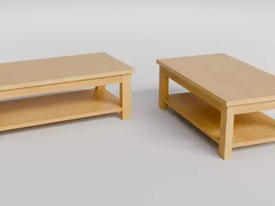 Coffee Table 08 Low-poly 3D model