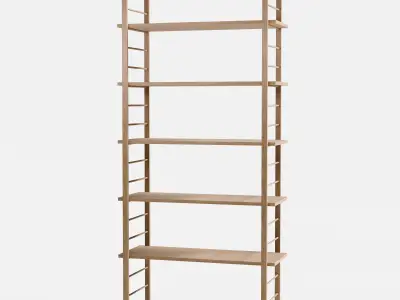 Oak shelf Low-poly 3D model