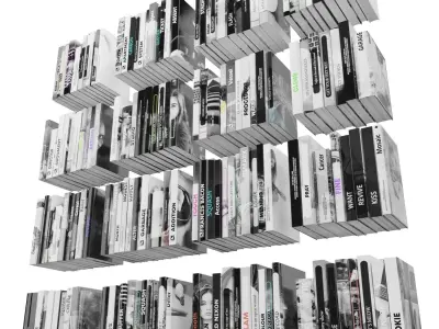 Books 150 pieces 2-8-2 Low-poly 3D model
