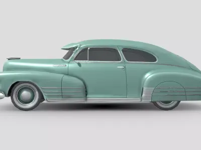 Low Poly Car - Chevrolet Fleetline Aerosedan 1948 Low-poly 3D model