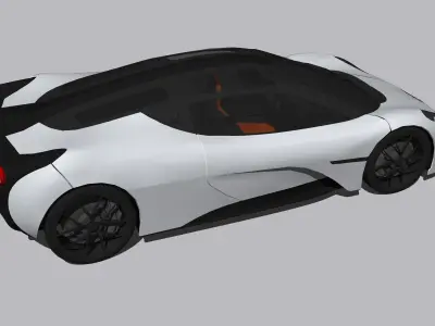 Gordon Murray GMA T 50 2023 Low-poly 3D model