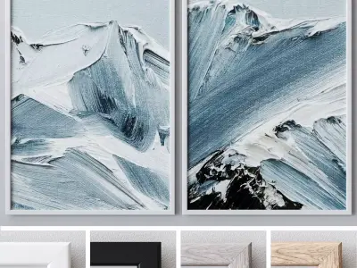 Set of large wall paintings 462 3D model