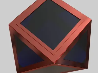 Glass Table 09 Low-poly 3D model