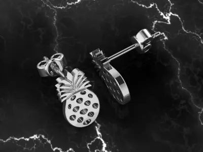 Jewelry Earring Pineapple Shape 3D print model