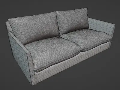 Melange Grey Sofa 3D model