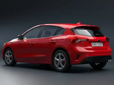 Focus Hatchback Car  3D model