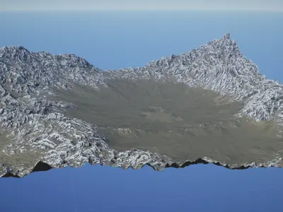 Provence mountains terrain Unreal Engine 10km Low-poly 3D model