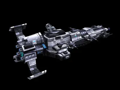 Battleship - medium ship 01 3D model