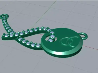 Single pendant or necklace  3D print model