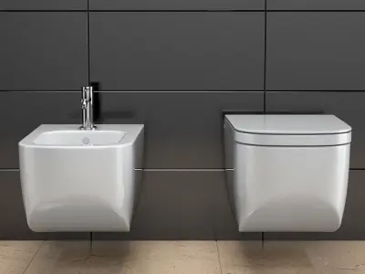 Toilet bowl and bidet HATRIA Next 3D model