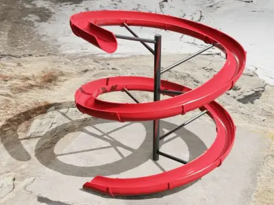 Water Slide  Low-poly 3D model