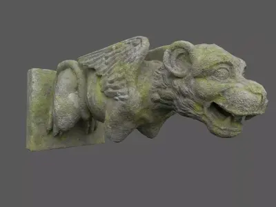 Gargoyle06 Low-poly 3D model