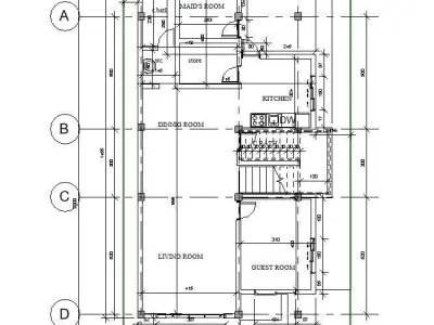 G plus 2 Residence  3D print model