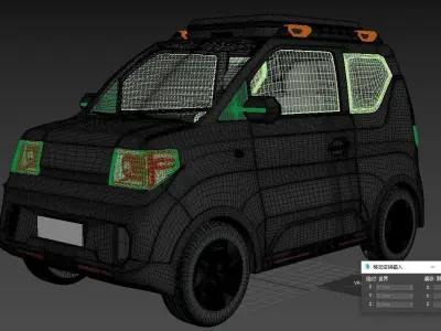 New energy electric mini EV GB mini car 2022 3D model