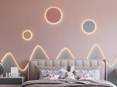 Room Girls Modern 3D model