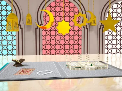 Ramadan Kareem arabic - Motion Video 3D model