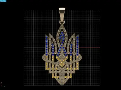 Ukrainian Trident 3D print model