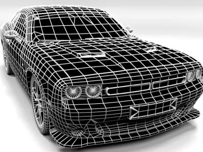 DODGE CHALLANGER Low-poly 3D model