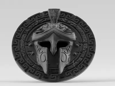 Spartan Helmet Pendant - A Gift of Power and Legacy 3D print model