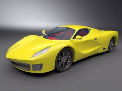 Custom Car 3 Low-poly 3D model