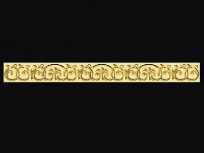 Central decor ornament for furniture 3D model 762