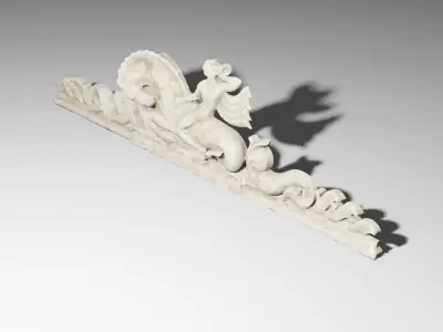 Decorative Stone Relief Sculpture 3D model