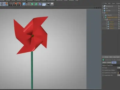 pinwheel 3D model